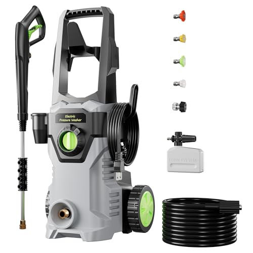 Electric Pressure Washer with 4 Quick Connect Nozzles S207