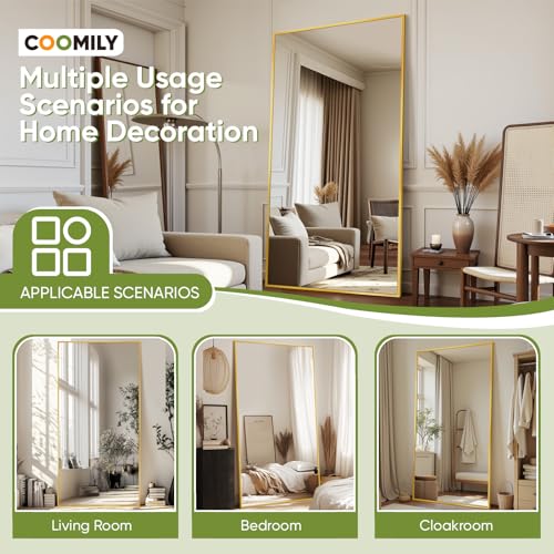 Black 71"x28" Full-Length Floor Mirror with Stand X791