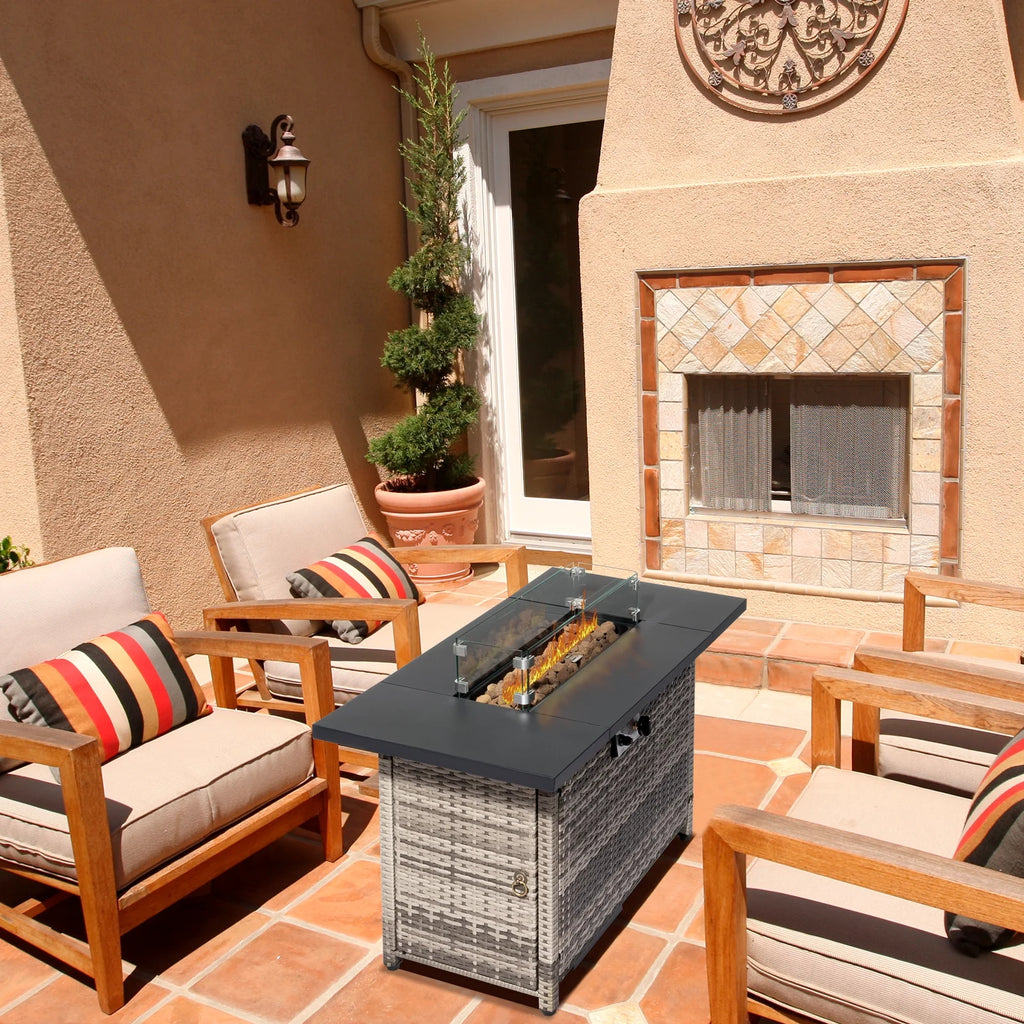 43.3 inch 50,000 BTU Propane Gas Fire Pit Table E580676