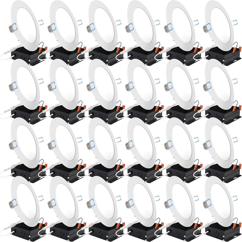 24 Pack 6 Inch Ultra Thin LED Recessed Ceiling Lights T1451