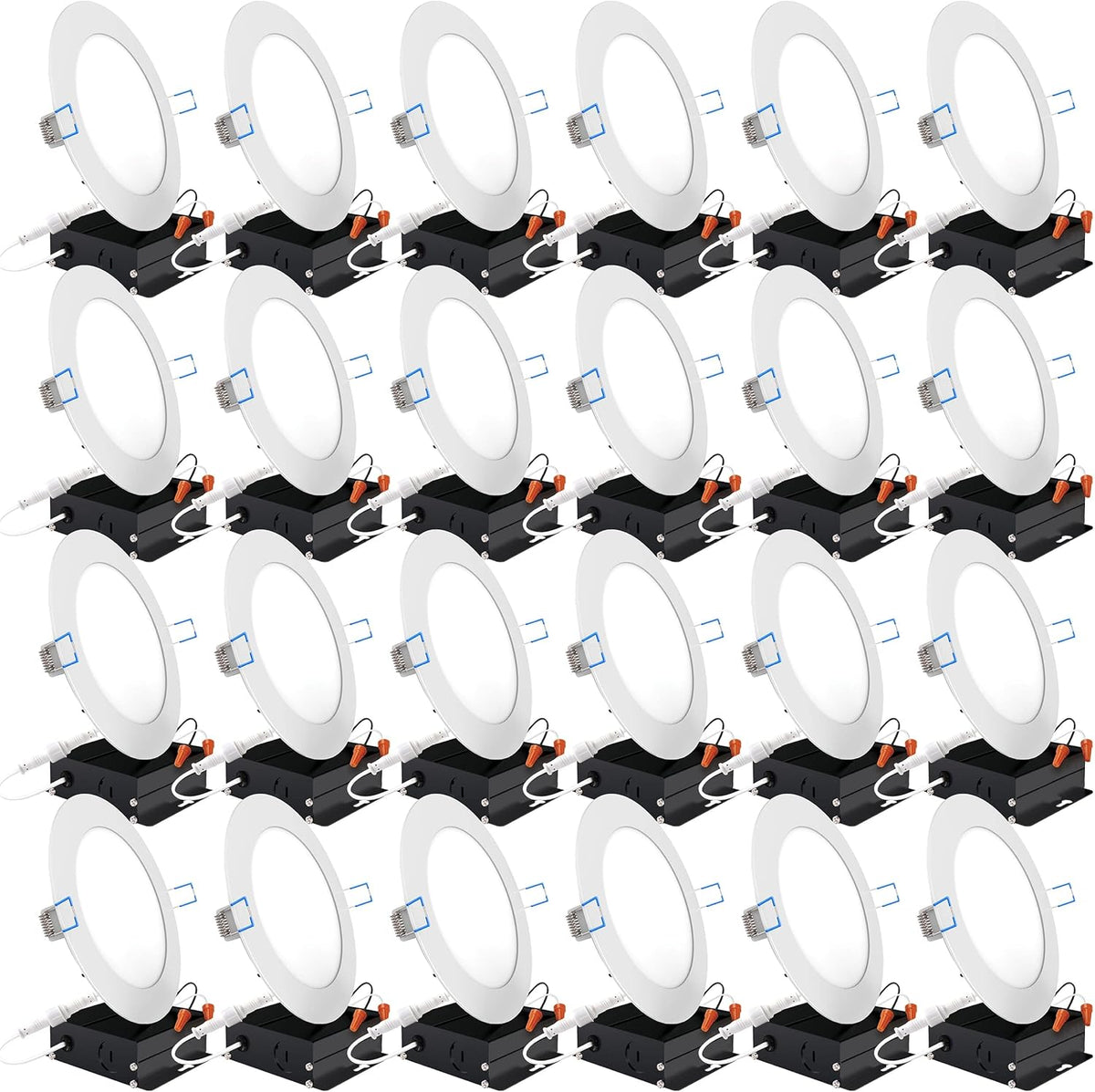 24 Pack 6 Inch Ultra Thin LED Recessed Ceiling Lights T1451