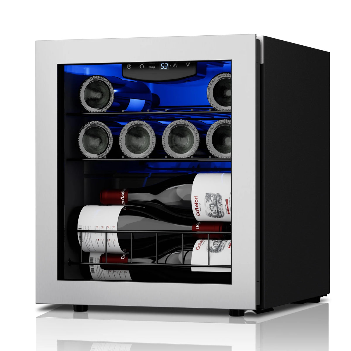 12 Bottle Mini Wine Fridge with Glass Door T6416