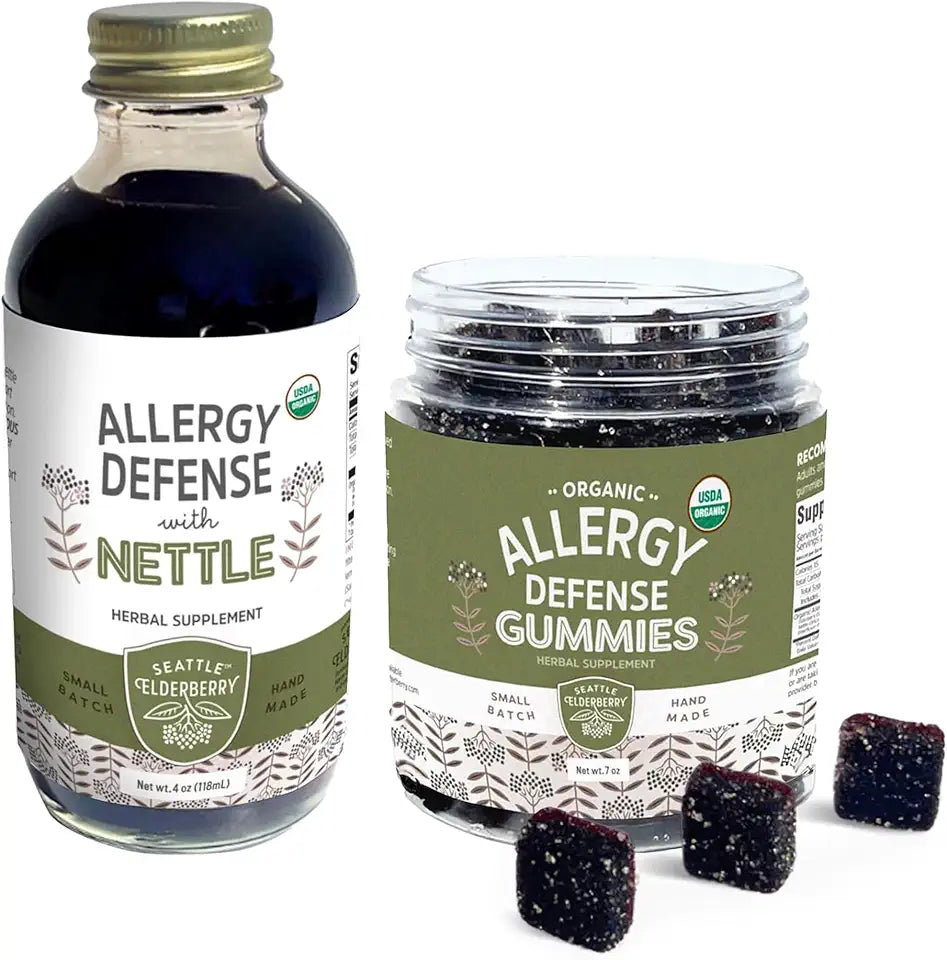 4oz Allergy Defense with Nettle & 7oz Allergy Defense Gummies C3864