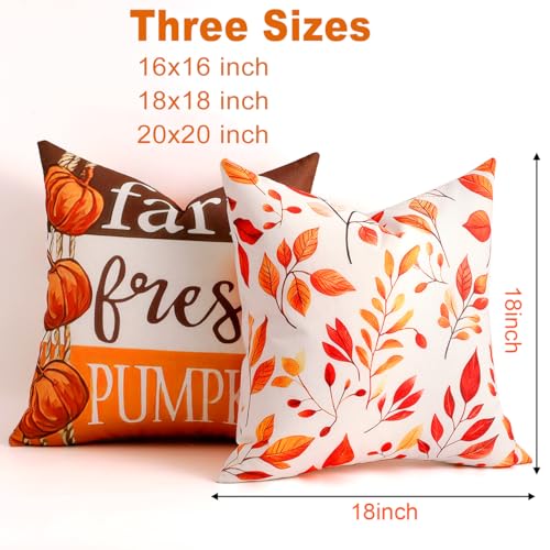 Double Sided Plaid Throw Pillow Covers 18x18 Inches Set of 4 C426486
