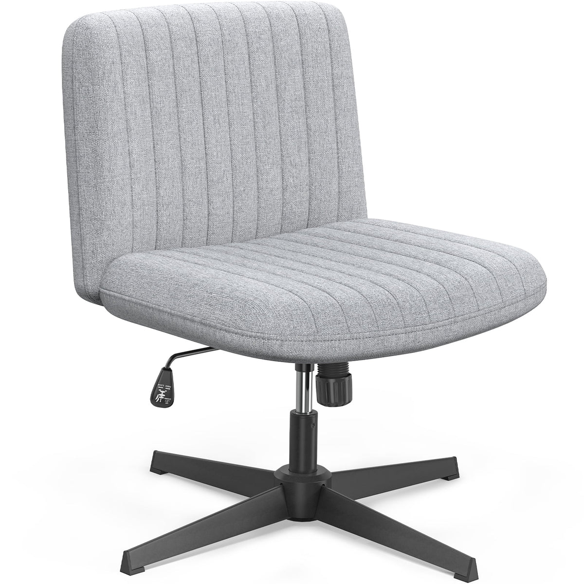 Cross Legged Armless Swivel Adjustable Fabric Office Chair P27574