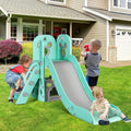 4 in 1 Toddler Slide and Climber Playset with Basketball Hoop B992