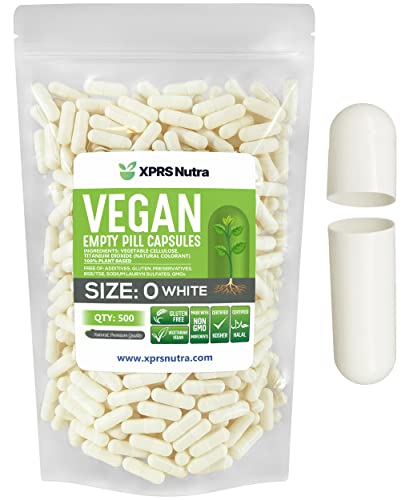 Size 0 Empty Vegan Capsules 500 Count V69057