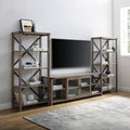Grey Wash Glass Door TV Console H91526
