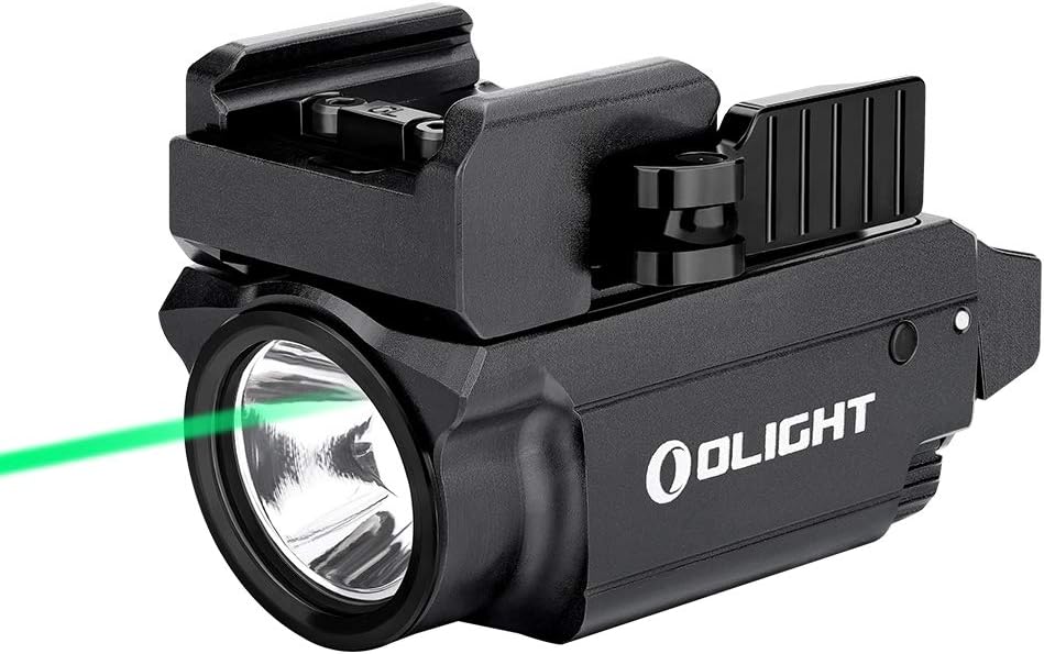 600 Lumens Green Beam White LED Compact Rail Mount Tactical Flashlight I5374