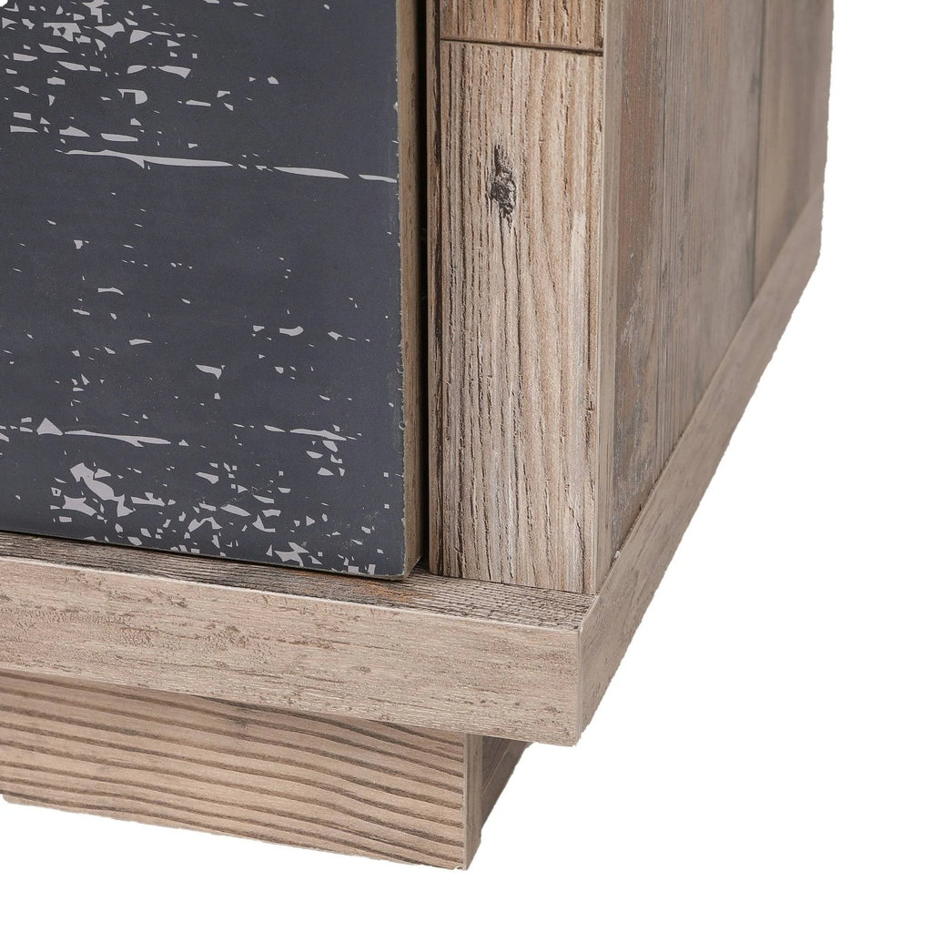 Rustic Sliding One Door Wood Cabinet R30291