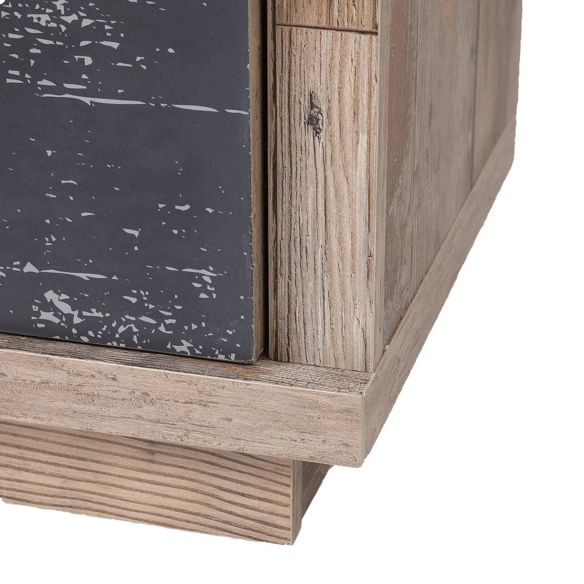 Rustic Sliding One Door Wood Cabinet R30291