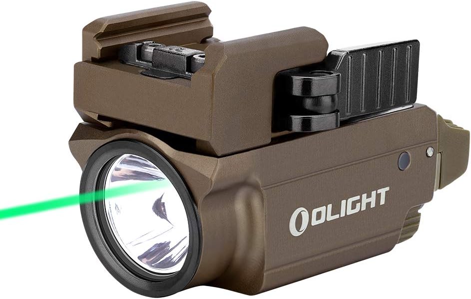 600 Lumens Green Beam White LED Compact Rail Mount Tactical Flashlight I5374