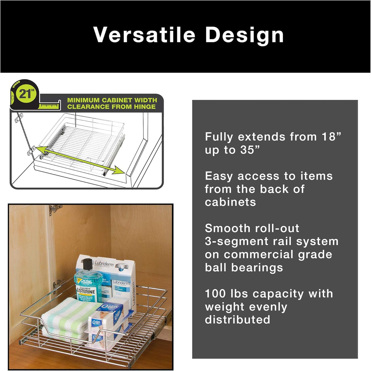 Extra Large Tall Pull-Out Cabinet Organizer O59738