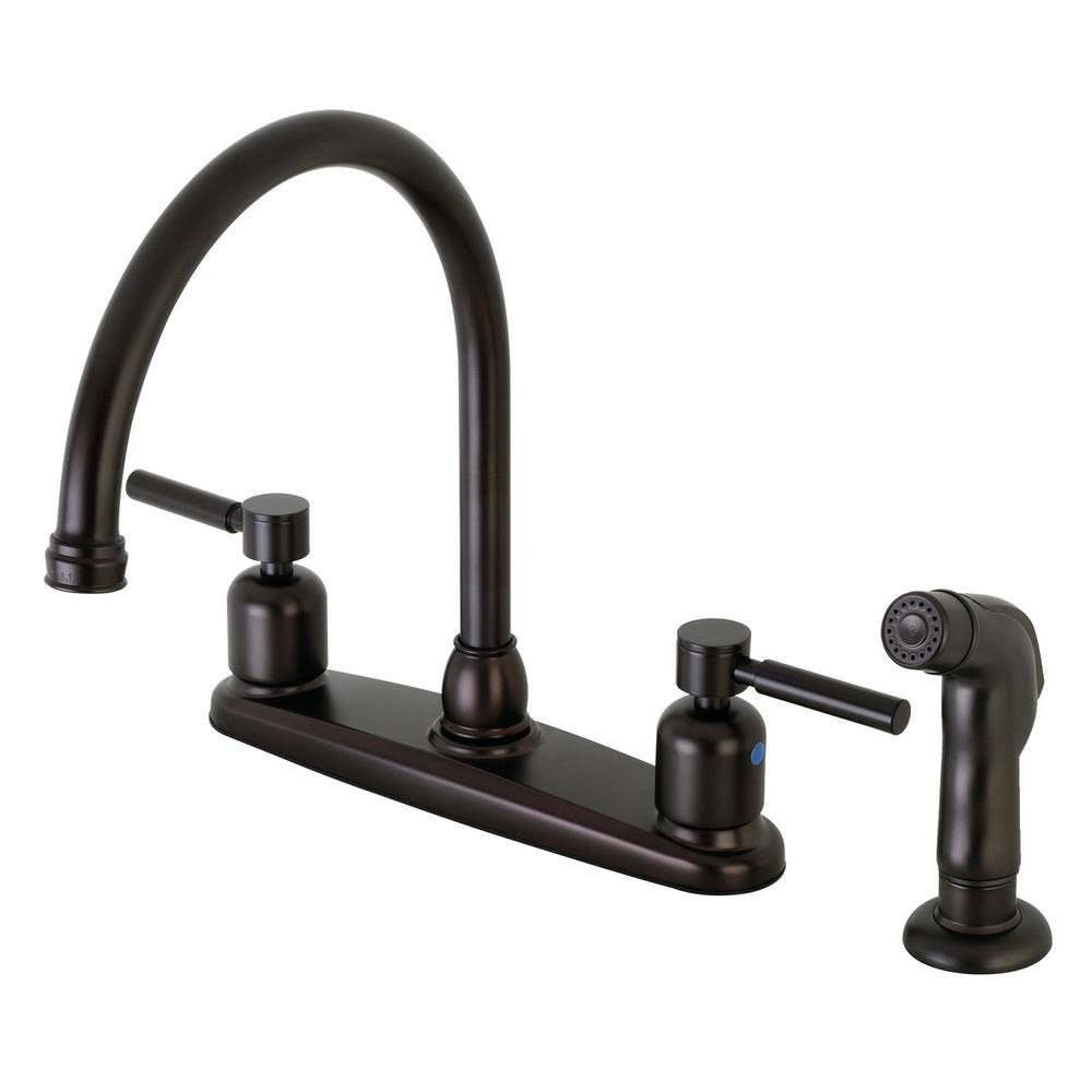Oil Rubbed Bronze Kitchen Faucet with Side Sprayer W21171