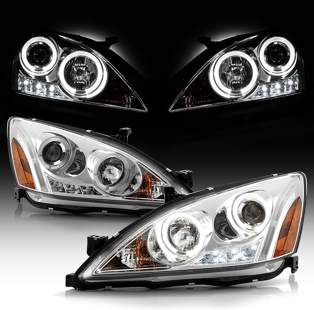 For 2003-2007 Honda Accord LED Projector Headlights A9246