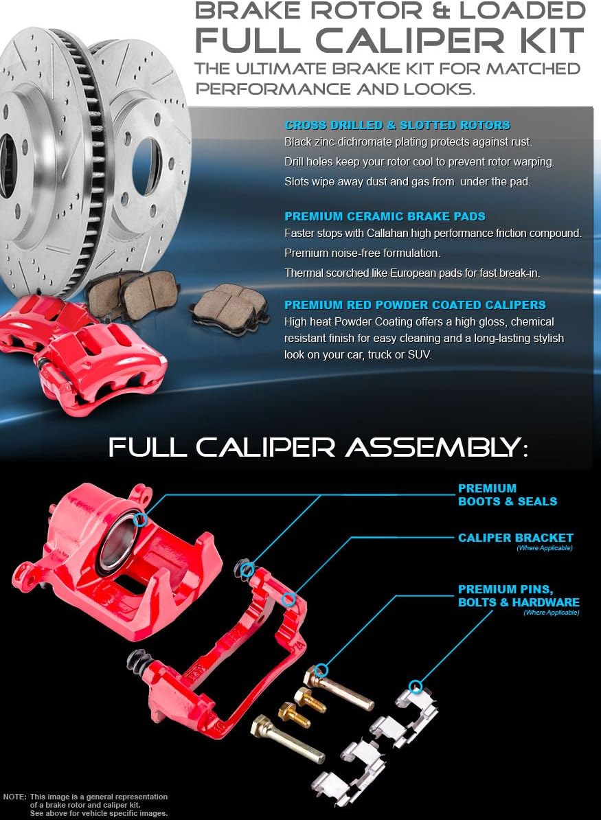 320 mm Front and Rear Brake Rotors and Metallic Brake Pads K533