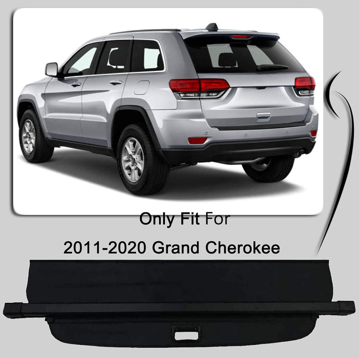 Cargo Cover for Jeep Grand Cherokee Black W878