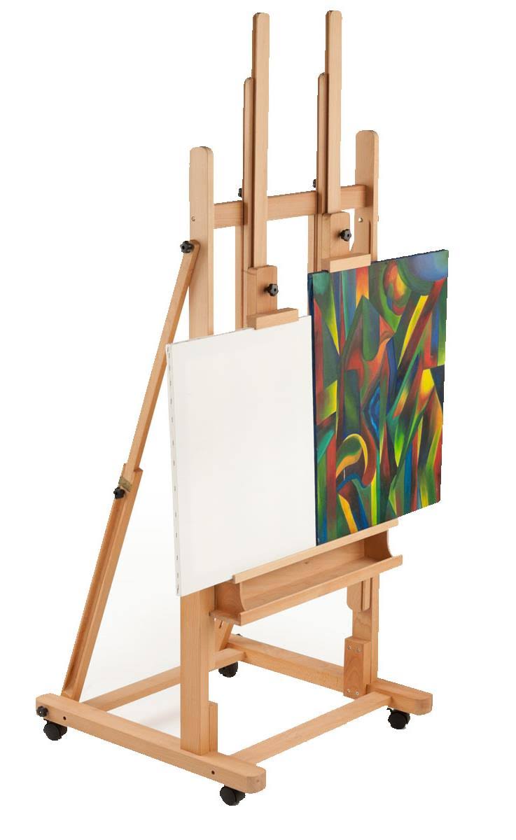 X-Large Beech Wood Floor Easel with Locking Wheels B203