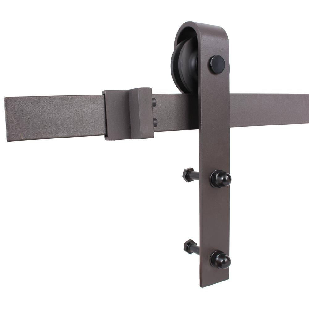 Stained Wood Sliding Barn Door with Hardware Kit K375