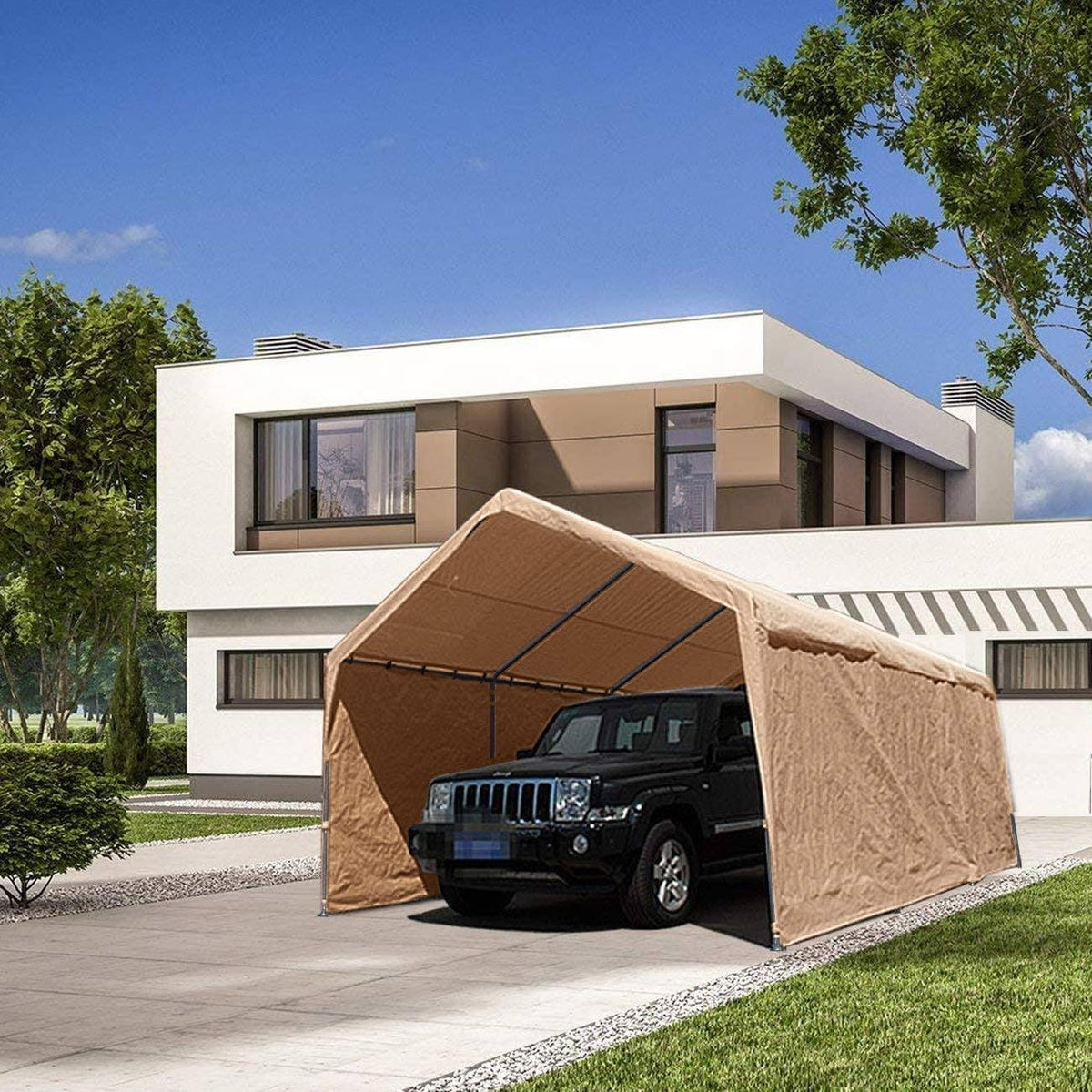 Extra Large Heavy Duty Carport with Removable Sidewalls M360