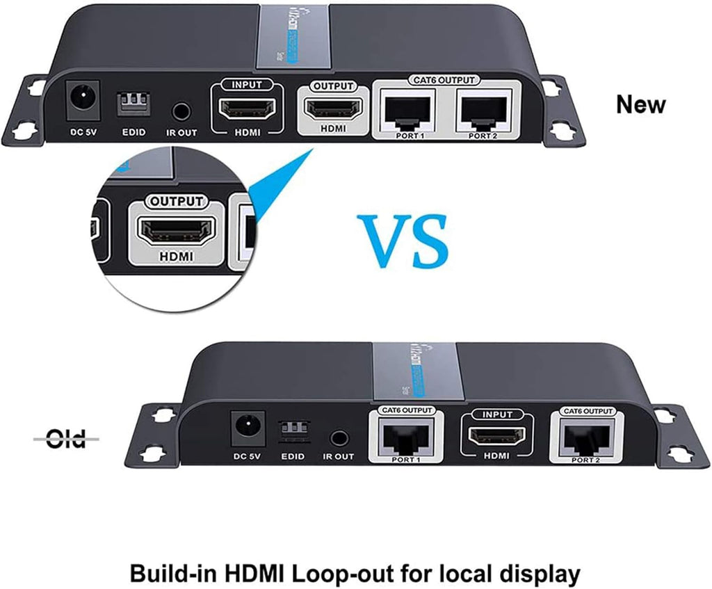 HDMI Extender 1080P 1x2 Splitter Over CAT6 Cable 40m with IR Remote Control S449797