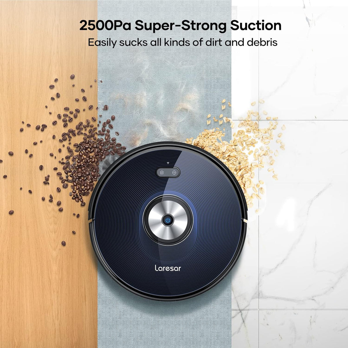 Robot Vacuum Cleaner, 2500Pa Suction, Mopping, App Control, Ultra-Slim Z8501