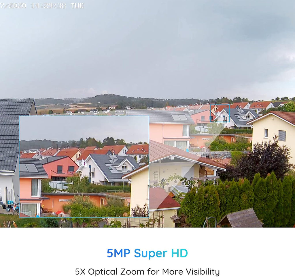 5MP Semi-Wireless Outdoor PTZ Security Camera System B704474