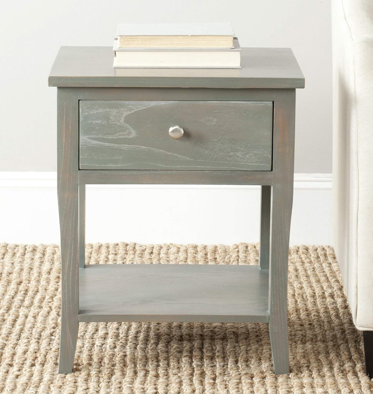 French Grey End Table H222