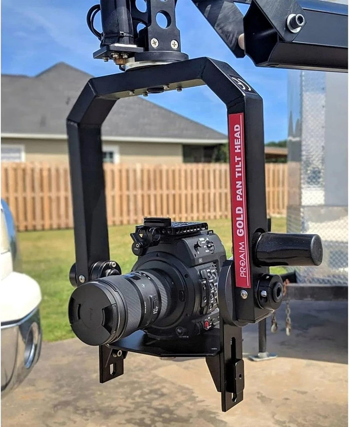 Gold Camera Pan Tilt Head with 12V Joystick Control T56106