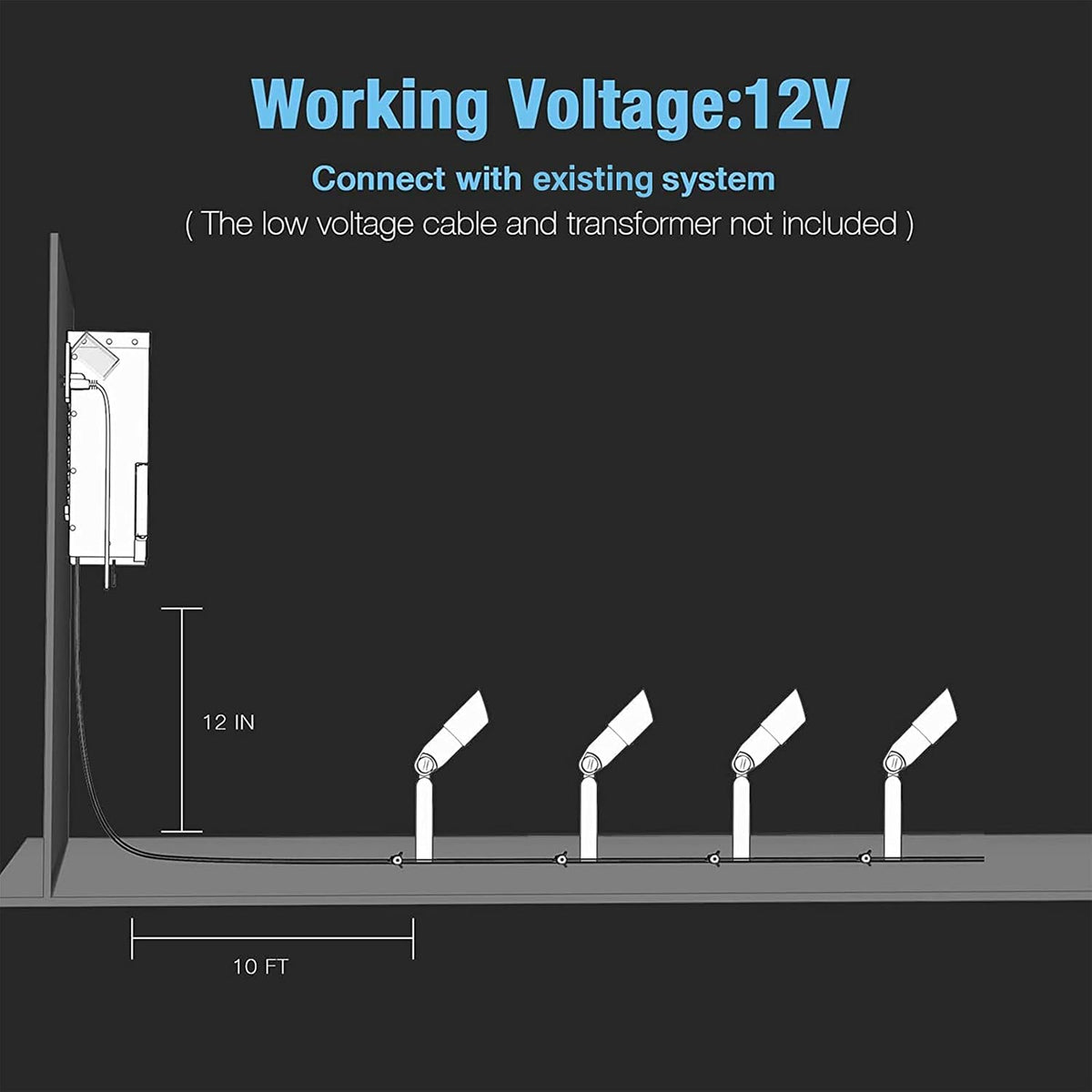 Low Voltage 3W 200 Lumens LED Landscape Spot Light C425055
