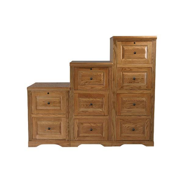 3-Drawer File Cabinet Dark Oak U614459