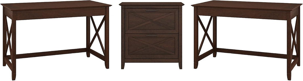2 Person Desk Set with Lateral File Cabinet W795