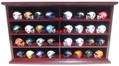 Mini Football Helmet Display Case Cabinet Rack with UV Protection K676548