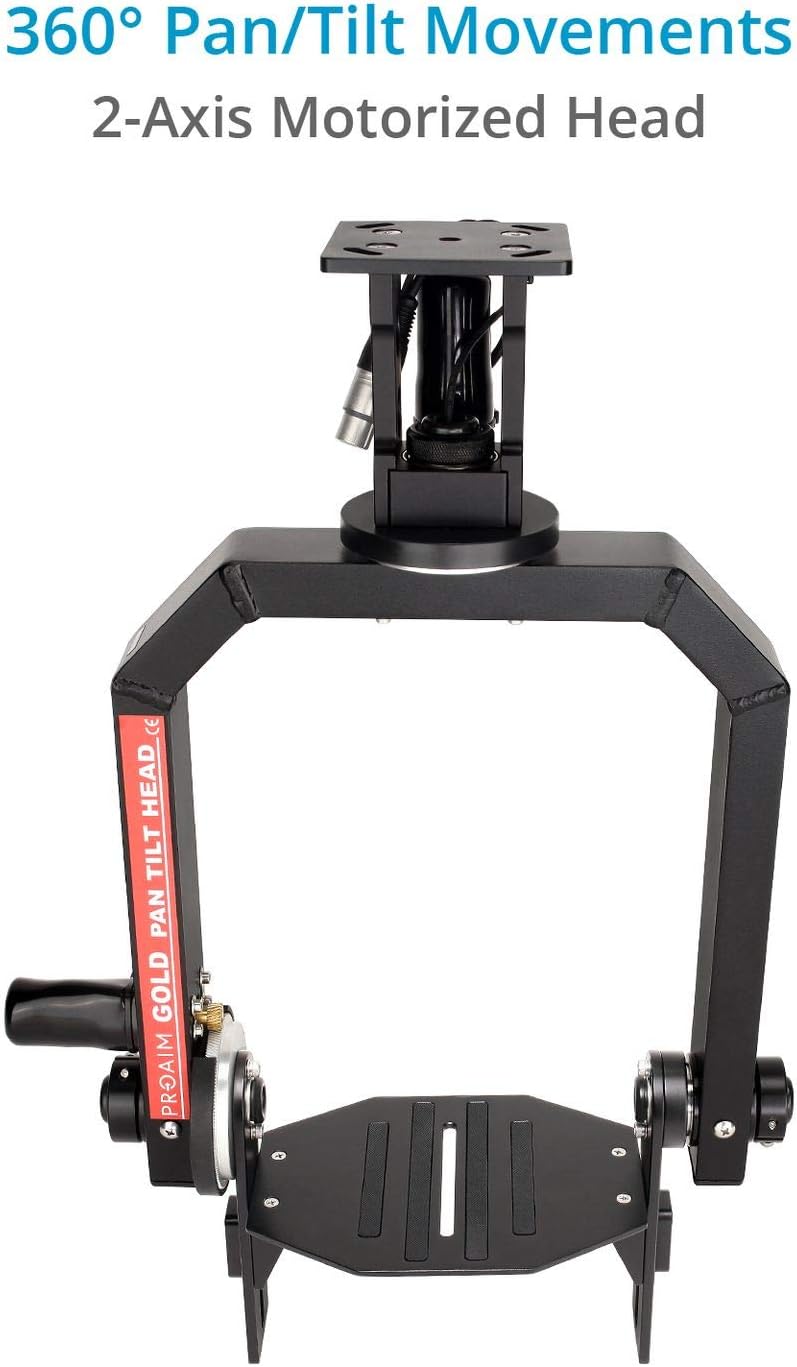 Gold Camera Pan Tilt Head with 12V Joystick Control T56106