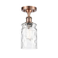Antique Copper 1 Light Semi-Flush Mount R84069