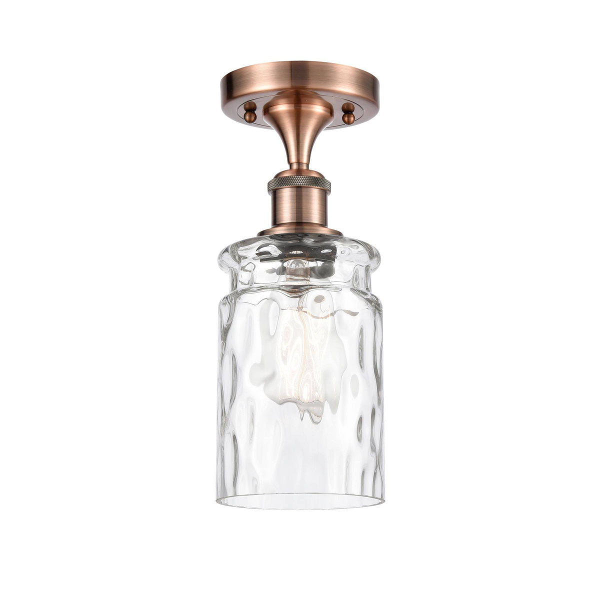 Antique Copper 1 Light Semi-Flush Mount R84069