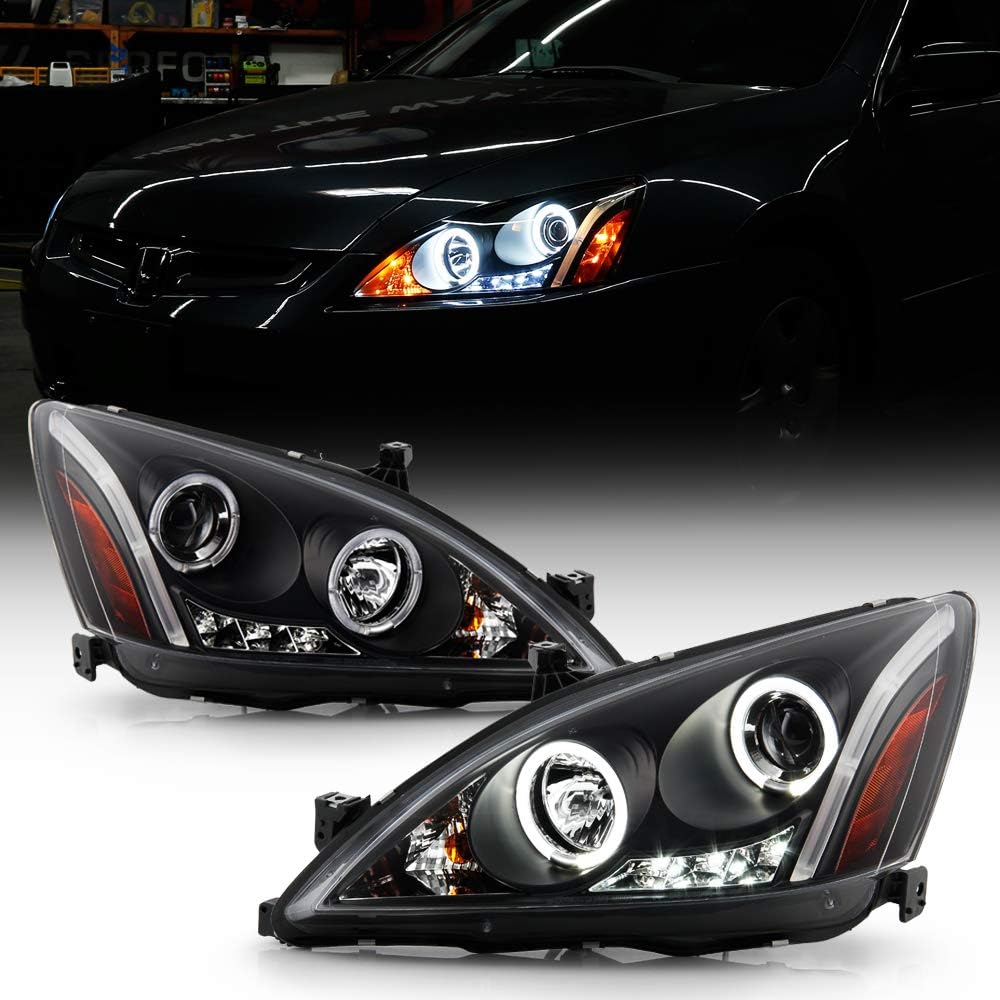 For 2003-2007 Honda Accord LED Projector Headlights A9246