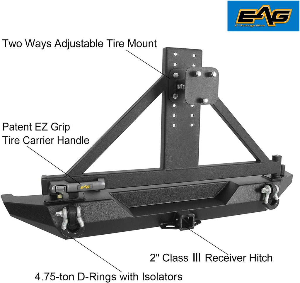 Front and Rear Bumper with Tire Carrier G24078
