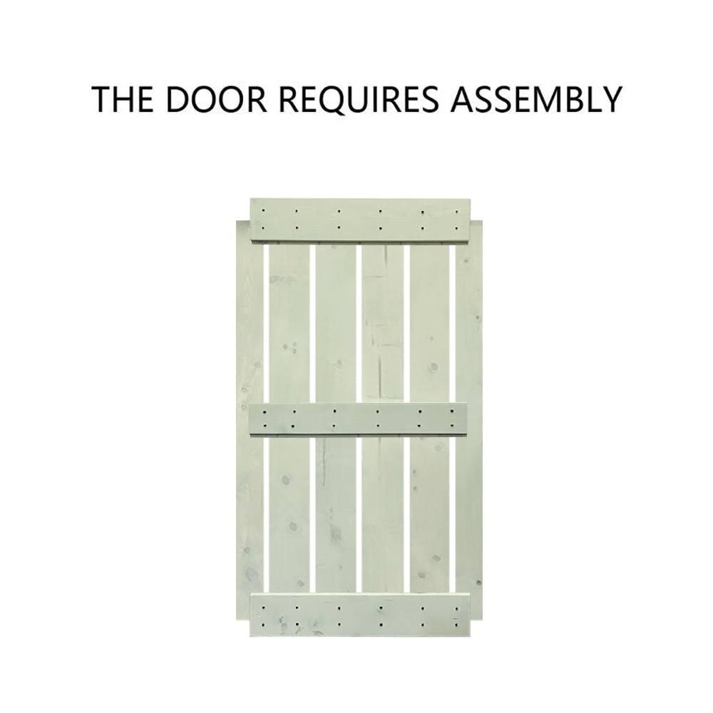 Charcoal Black Solid Wood Interior Sliding Barn Door R435