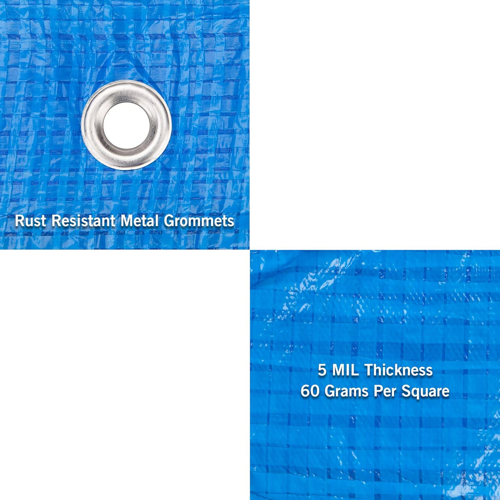 Blue 14 x 20 Feet Poly Tarp P6879