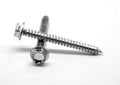 1/4-14 x 1 Sheet Metal Screw Hex Washer Head Zinc Plated O2300