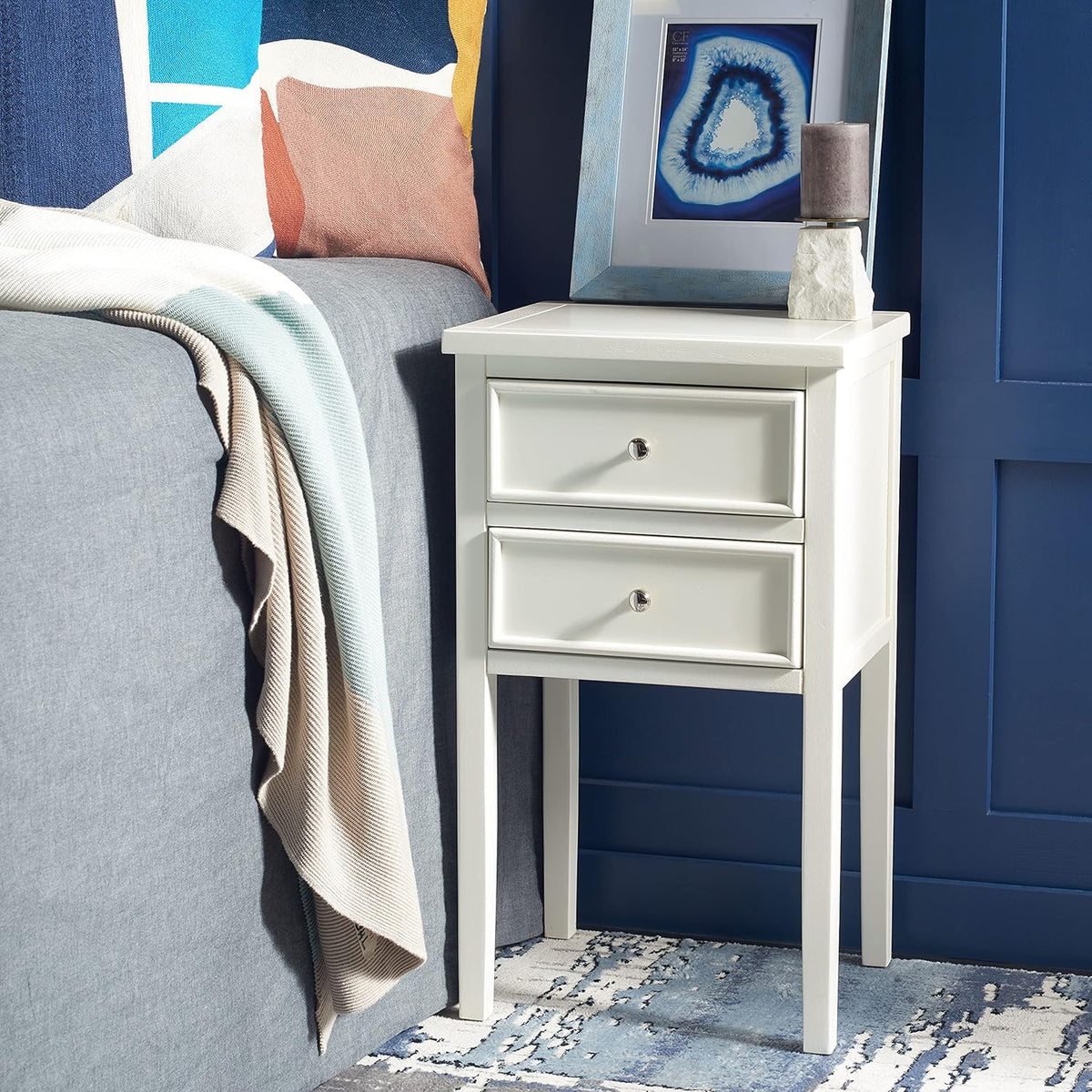 French Grey End Table V731708