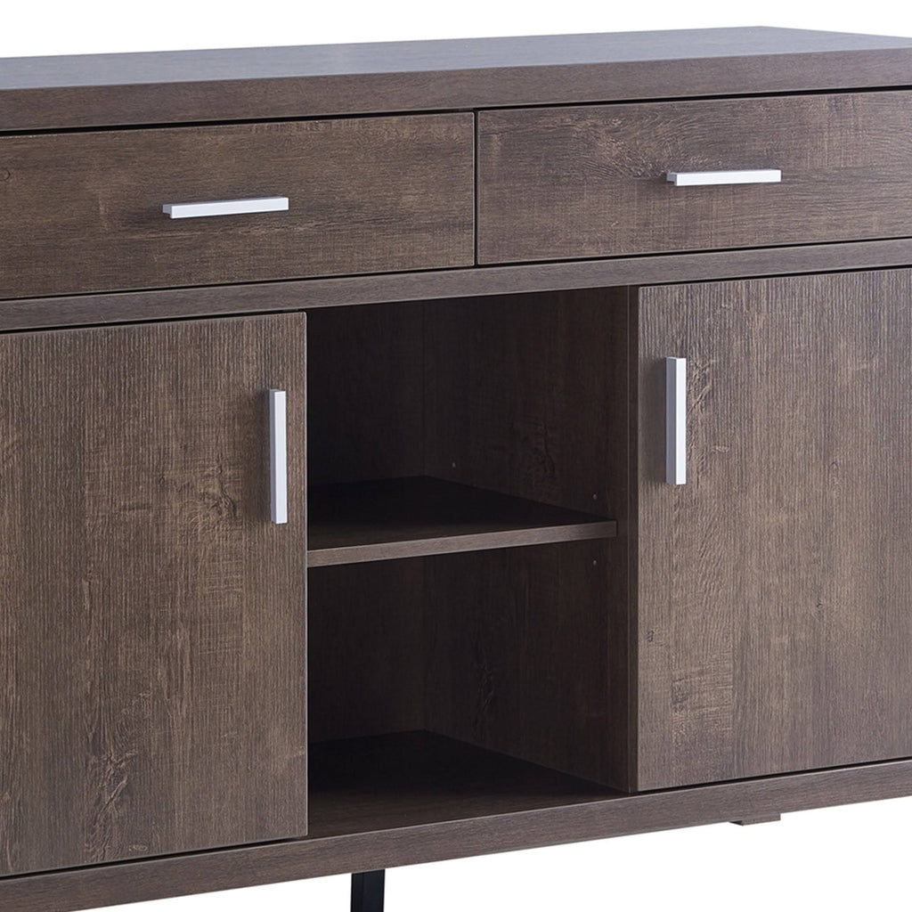 Wooden Buffet with 2 Drawers and 2 Door Cabinets C871