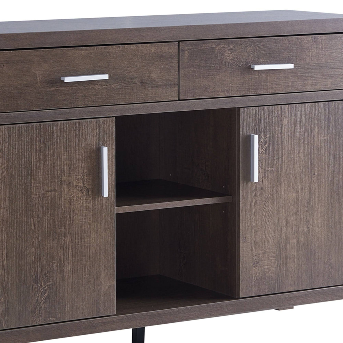 Wooden Buffet with 2 Drawers and 2 Door Cabinets C871