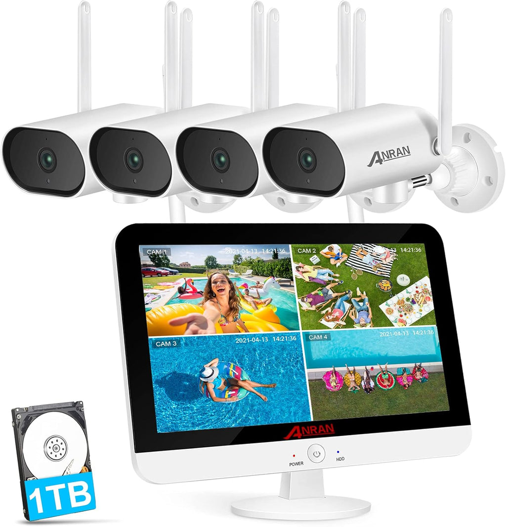 8 Channel 2K NVR 4Pcs 3MP Wireless Security Camera System K123872
