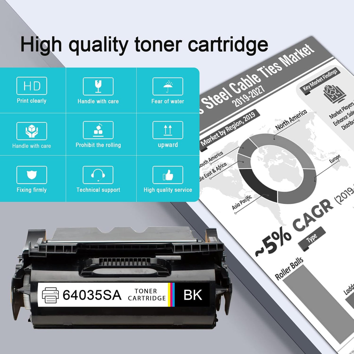 2 Pack Black Toner Cartridge Z772
