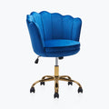 Blue Velvet Upholstered Swivel Office Chair Z66590