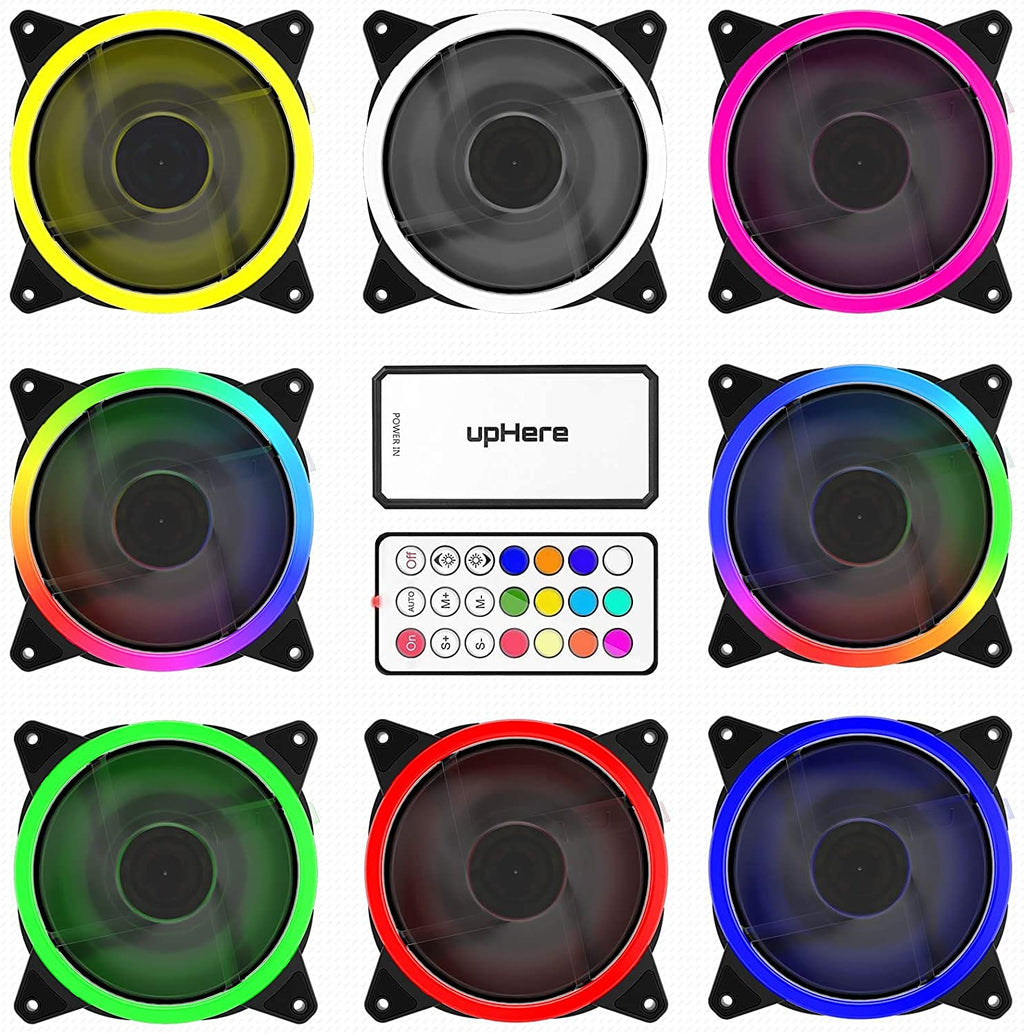 120mm RGB Computer Case Fan 3-Pack Black S308