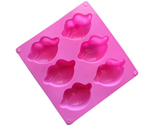 Pink 6 Cavity Silicone Lips Mold 2 Pack I85460