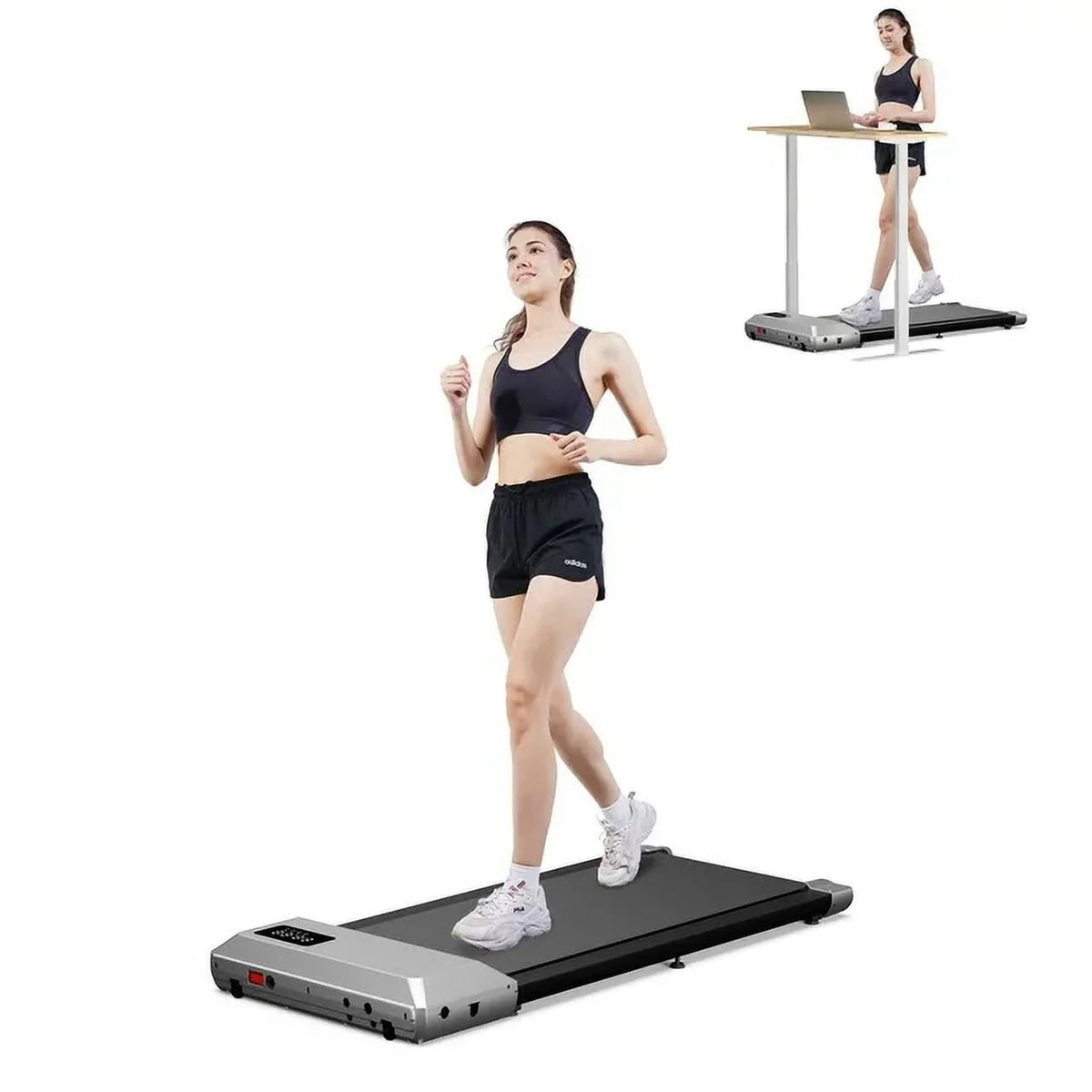 2.5Hp Ultra-Quiet Walking Pad Treadmill with Remote Control B808121
